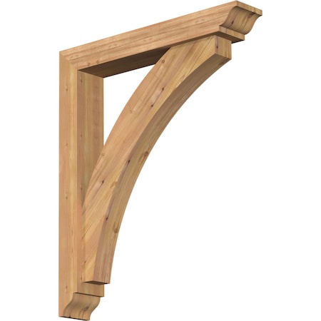 Ekena Millwork Thorton Traditional Smooth Bracket w/ Offset Brace, Western Red Cedar, 5 1/2"W x 32"D x 38"H BKT0604X32X38THR01SWR